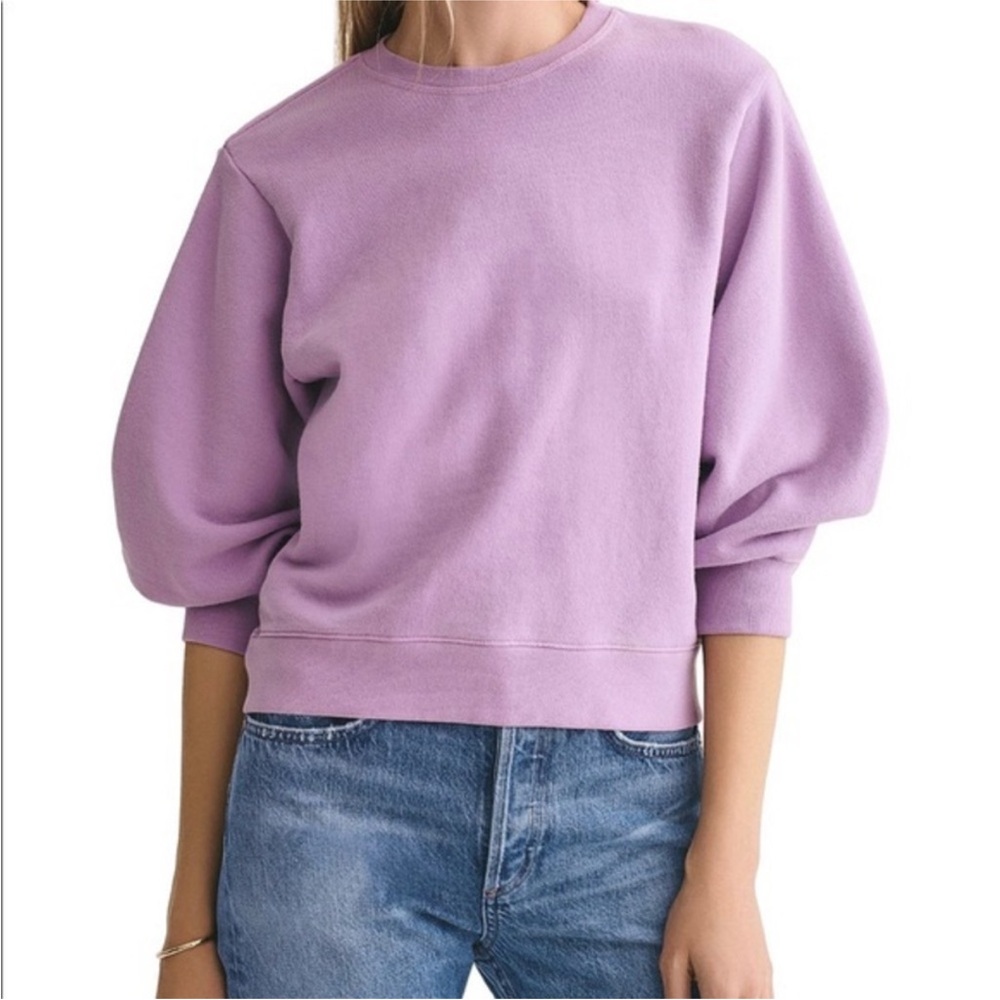 Agolde Thora 3/4 Sleeve Crewneck Sweatshirt - Picture 7 of 9